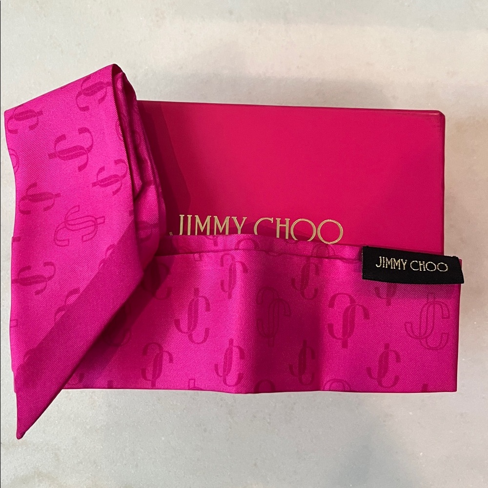 Jimmy Choo Fuchsia Silk Scarf BRAND NEW